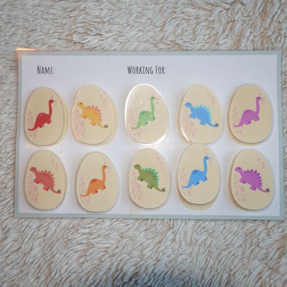 Dinosaur Egg Reward Chart, Chore Chart, Token Board, Customizable, Eraseable - Picture 6 of 6